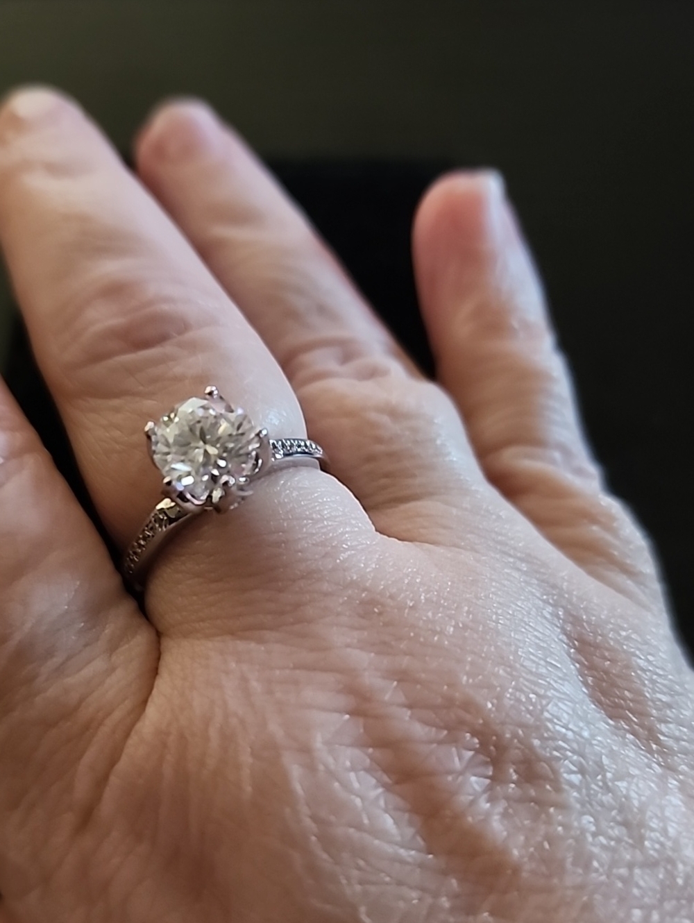 Classic Solitaire Round-Cut 2 Carat Moissanite Ring - Size 9
